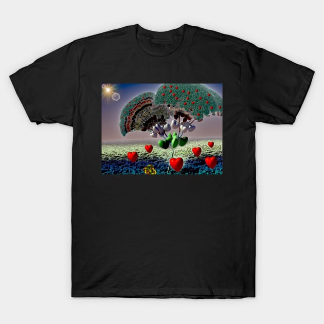 Magic Heart Tree T-Shirt by barrowda